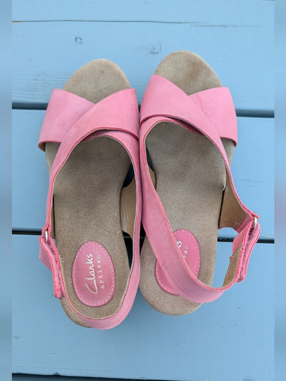 Clarks Women’s Pink Slingback SandaL Sz 8.5